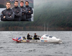 L to R: Stuart Markland; Liam Browning; James Kendall; James Timbs-Harrison, will row the Atlantic in two hours shifts