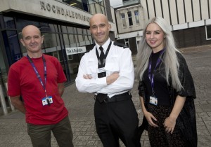 Support Worker Nicholas Blunt, PC Michael Clarke, Specialist Mental Health Practitioner Louise Shaw